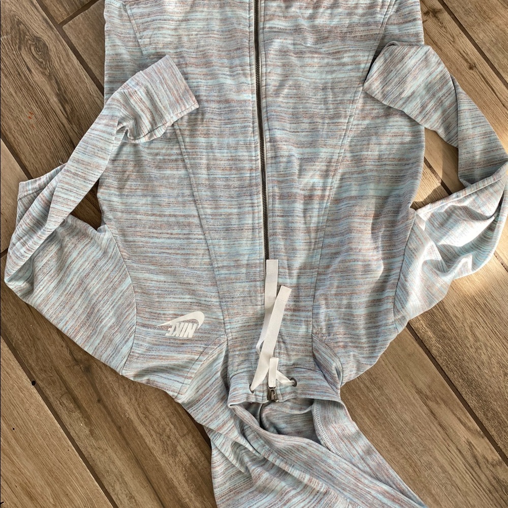 Nike full zip color heathered top m likenew